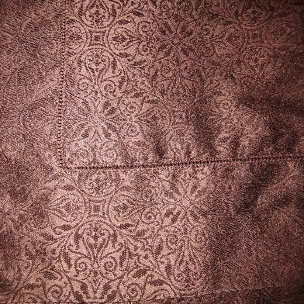 SFERRA ILARIA STANDARD SHAMS 100% EGYPTIAN COTTON 590TC HEMSTITCH FLANGE DK BRN